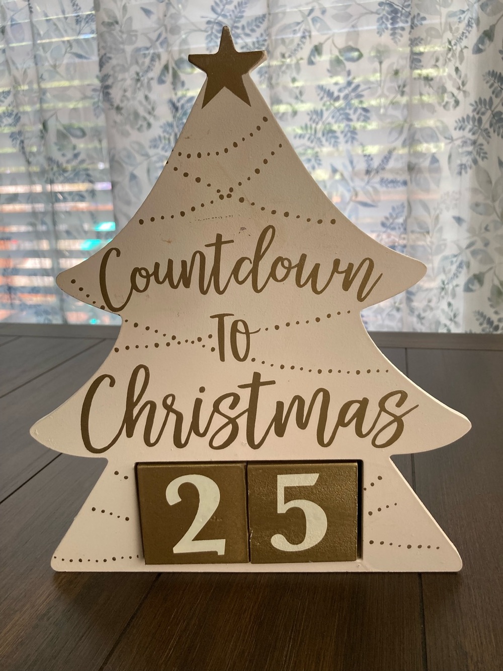 Countdown To Christmas Wooden Advent Christmas Tree ~ Two Numbered Blocks New